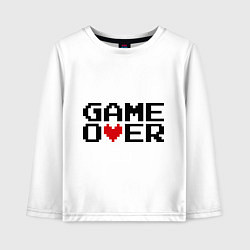 Детский лонгслив Game over 8 bit