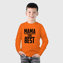 Лонгслив хлопковый детский Мама the best, цвет: оранжевый — фото 2