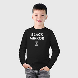 Лонгслив хлопковый детский Black Mirror: Loading, цвет: черный — фото 2