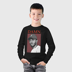 Лонгслив хлопковый детский Kendrick Lamar: DAMN, цвет: черный — фото 2