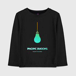 Лонгслив хлопковый детский Imagine Dragons: Night Visions, цвет: черный