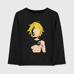 Лонгслив хлопковый детский Meliodas, цвет: черный