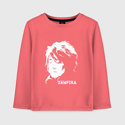 Лонгслив хлопковый детский Zemfira, цвет: коралловый