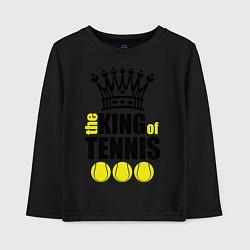 Лонгслив хлопковый детский King of tennis, цвет: черный