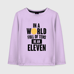Лонгслив хлопковый детский Be A Eleven, цвет: лаванда