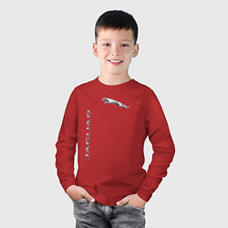 Лонгслив хлопковый детский Jaguar Motors, цвет: красный — фото 2
