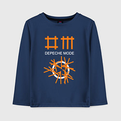 Лонгслив хлопковый детский Depeche Mode: Orange Lines, цвет: тёмно-синий