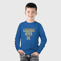 Лонгслив хлопковый детский Legends Never Die: Gold, цвет: синий — фото 2