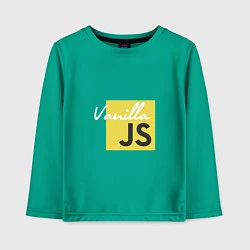 Лонгслив хлопковый детский Vanilla JS, цвет: зеленый