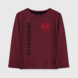 Лонгслив хлопковый детский Dodge Style, цвет: меланж-бордовый