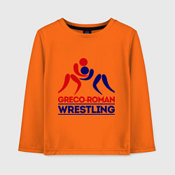 Лонгслив хлопковый детский Greco-roman wrestling, цвет: оранжевый