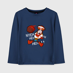 Лонгслив хлопковый детский Papyrus Undertale, цвет: тёмно-синий
