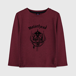 Лонгслив хлопковый детский Motrhead: Black Devil, цвет: меланж-бордовый