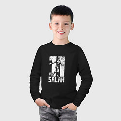 Лонгслив хлопковый детский Salah 11, цвет: черный — фото 2