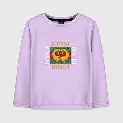 Лонгслив хлопковый детский GUSSI Love, цвет: лаванда