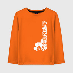 Лонгслив хлопковый детский WorkOut W3, цвет: оранжевый
