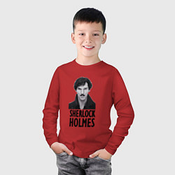Лонгслив хлопковый детский Sherlock Holmes, цвет: красный — фото 2