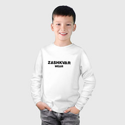 Лонгслив хлопковый детский ZASHKVAR WEAR, цвет: белый — фото 2