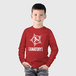 Лонгслив хлопковый детский Amatory Style, цвет: красный — фото 2