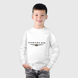 Лонгслив хлопковый детский Chrysler logo, цвет: белый — фото 2