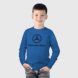 Лонгслив хлопковый детский Logo Mercedes-Benz, цвет: синий — фото 2