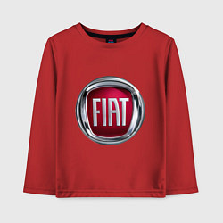 Лонгслив хлопковый детский FIAT logo, цвет: красный