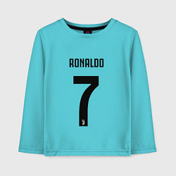 Лонгслив хлопковый детский RONALDO 7, цвет: бирюзовый