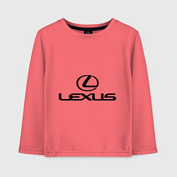 Лонгслив хлопковый детский Lexus logo, цвет: коралловый