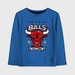 Лонгслив хлопковый детский Chicago Bulls est. 1966, цвет: синий