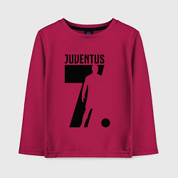 Лонгслив хлопковый детский Juventus: Ronaldo 7, цвет: маджента