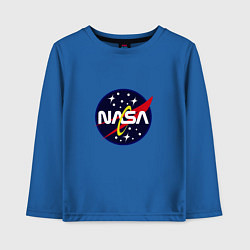 Лонгслив хлопковый детский NASA: Space Style, цвет: синий