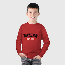 Лонгслив хлопковый детский FC Bayern Est. 1900, цвет: красный — фото 2