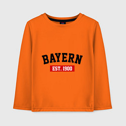 Лонгслив хлопковый детский FC Bayern Est. 1900, цвет: оранжевый