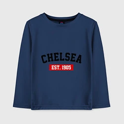 Лонгслив хлопковый детский FC Chelsea Est. 1905, цвет: тёмно-синий