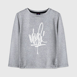 Лонгслив хлопковый детский Mike Shinoda: autograph, цвет: меланж