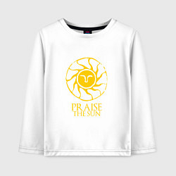 Лонгслив хлопковый детский Praise The Sun, цвет: белый
