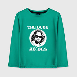 Лонгслив хлопковый детский The Dude Abides, цвет: зеленый