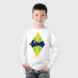Лонгслив хлопковый детский The Sims, цвет: белый — фото 2