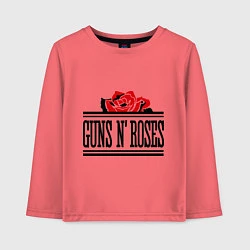 Лонгслив хлопковый детский Guns n Roses: rose, цвет: коралловый