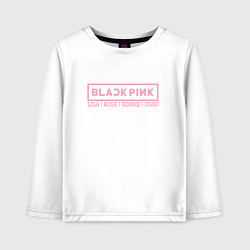 Лонгслив хлопковый детский Black Pink: Girls, цвет: белый