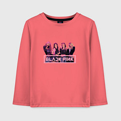 Лонгслив хлопковый детский Black Pink Band, цвет: коралловый