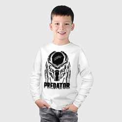Лонгслив хлопковый детский Predator Mask, цвет: белый — фото 2