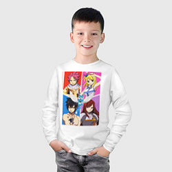 Лонгслив хлопковый детский Fairy Tail Team, цвет: белый — фото 2
