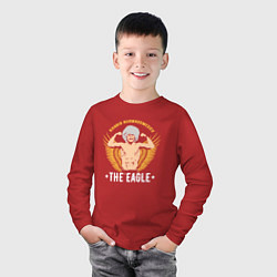 Лонгслив хлопковый детский Khabib: The Eagle, цвет: красный — фото 2