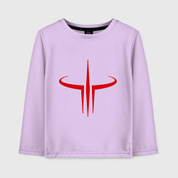 Лонгслив хлопковый детский Quake logo, цвет: лаванда