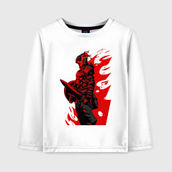 Лонгслив хлопковый детский Убийца гоблинов, цвет: белый
