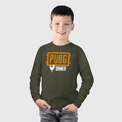 Лонгслив хлопковый детский PUBG 3, цвет: меланж-хаки — фото 2