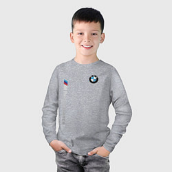 Лонгслив хлопковый детский BMW M PERFORMANCE БМВ, цвет: меланж — фото 2