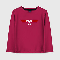 Лонгслив хлопковый детский Alt N7 Wings, цвет: маджента