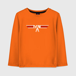 Лонгслив хлопковый детский Alt N7 Wings, цвет: оранжевый